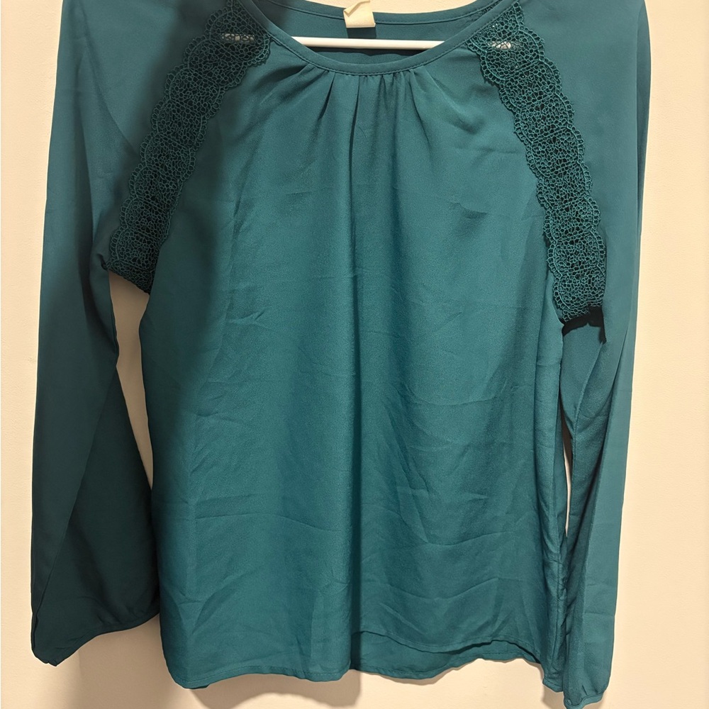 Teal Long Sleeve Women's Top